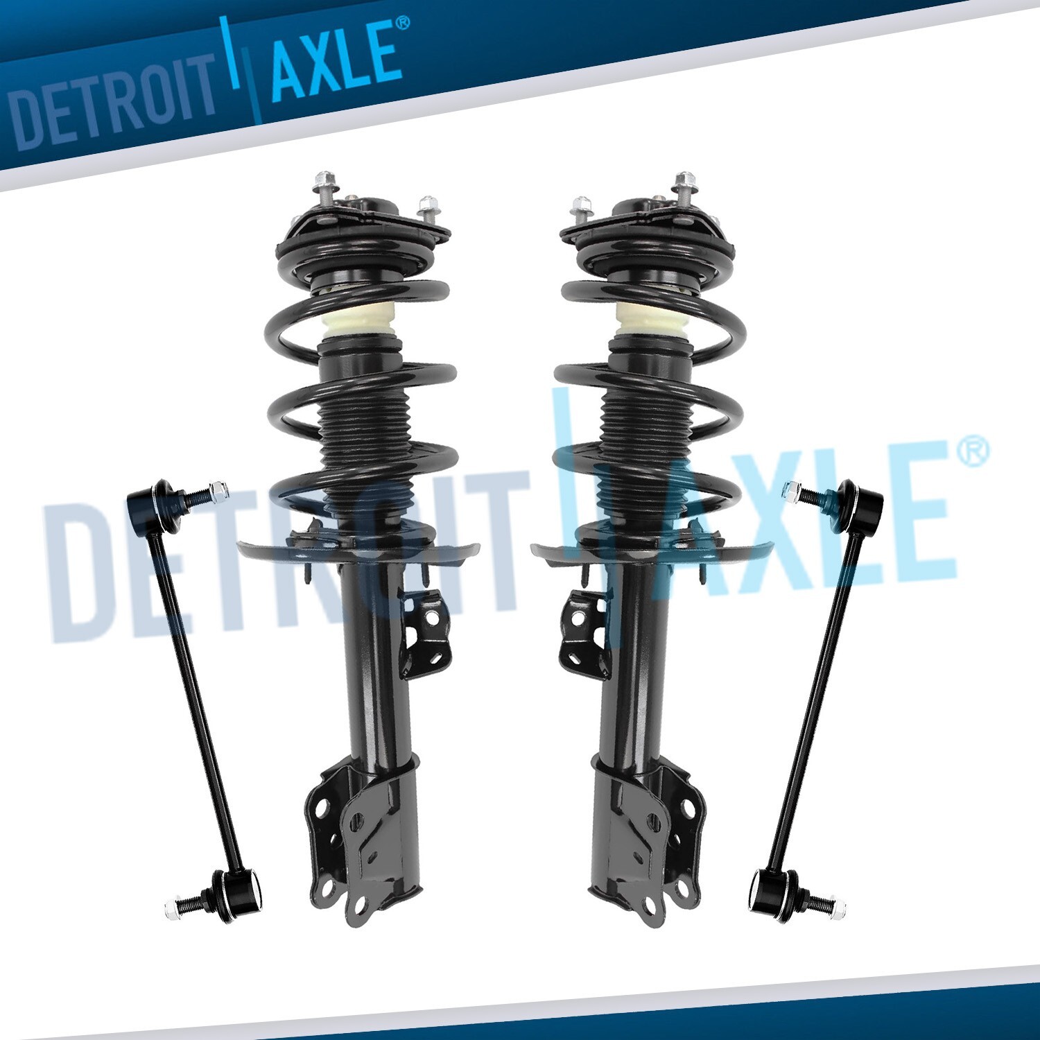 Front Struts w/ Coil Spring Assembly Sway Bars Kit for 2015 - 2020 Ford Mustang