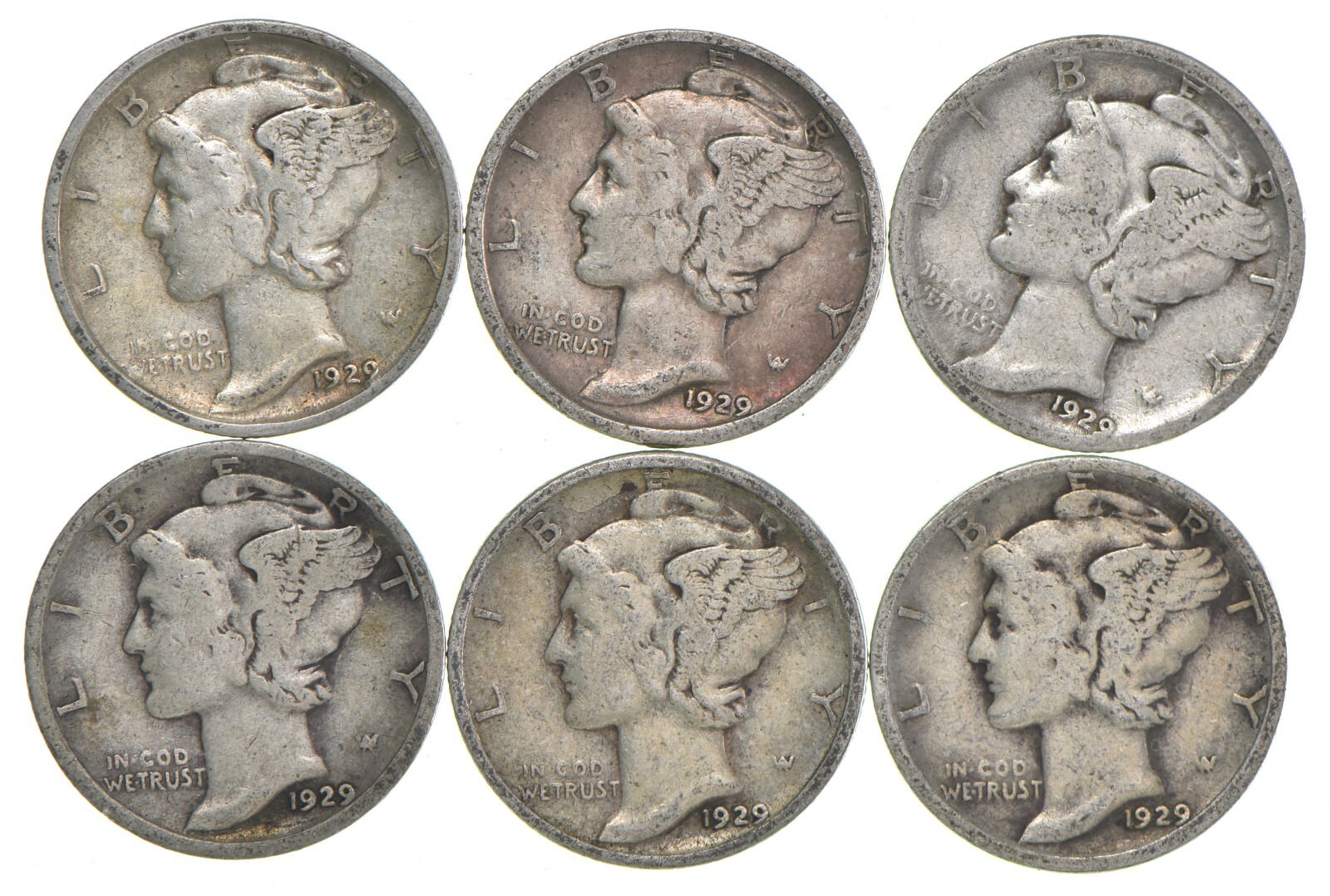 VG+ 1929-D Mercury 90% Silver Dime