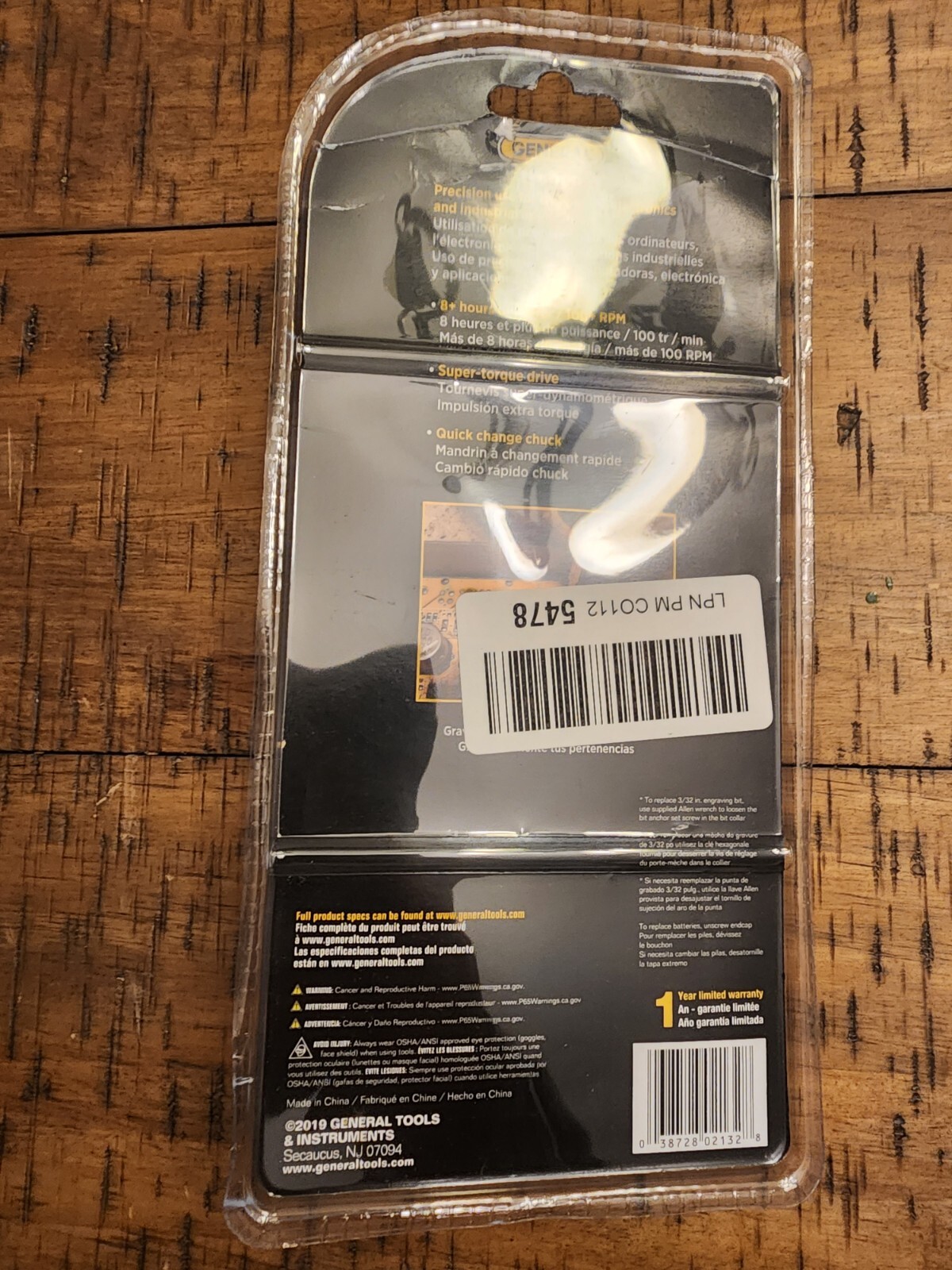 Precision Cordless Electric Screwdriver #500 with Six Bits and Quick Change C