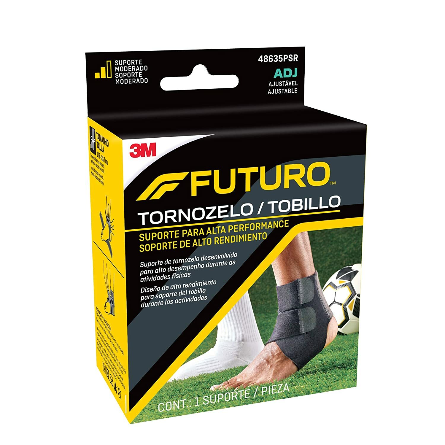 New - FUTURO Sport Moisture Control Ankle Support Adjust To Fit
