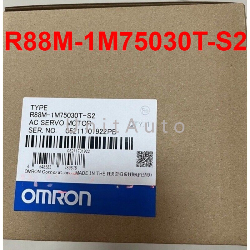1 PCS Omron R88M-1M75030T-S2 750W AC Servo Motor 230V 3000rpm 2.39Nm New In Box