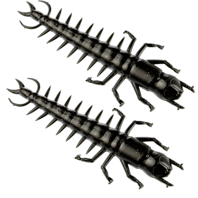 16 pack of 3" Hellgrammite soft plastic lures - choose from 10 colors - USA made
