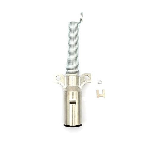 7-Way Electrical Plug with Spring Guard with 7-Way split pin Socket 2 Bolts