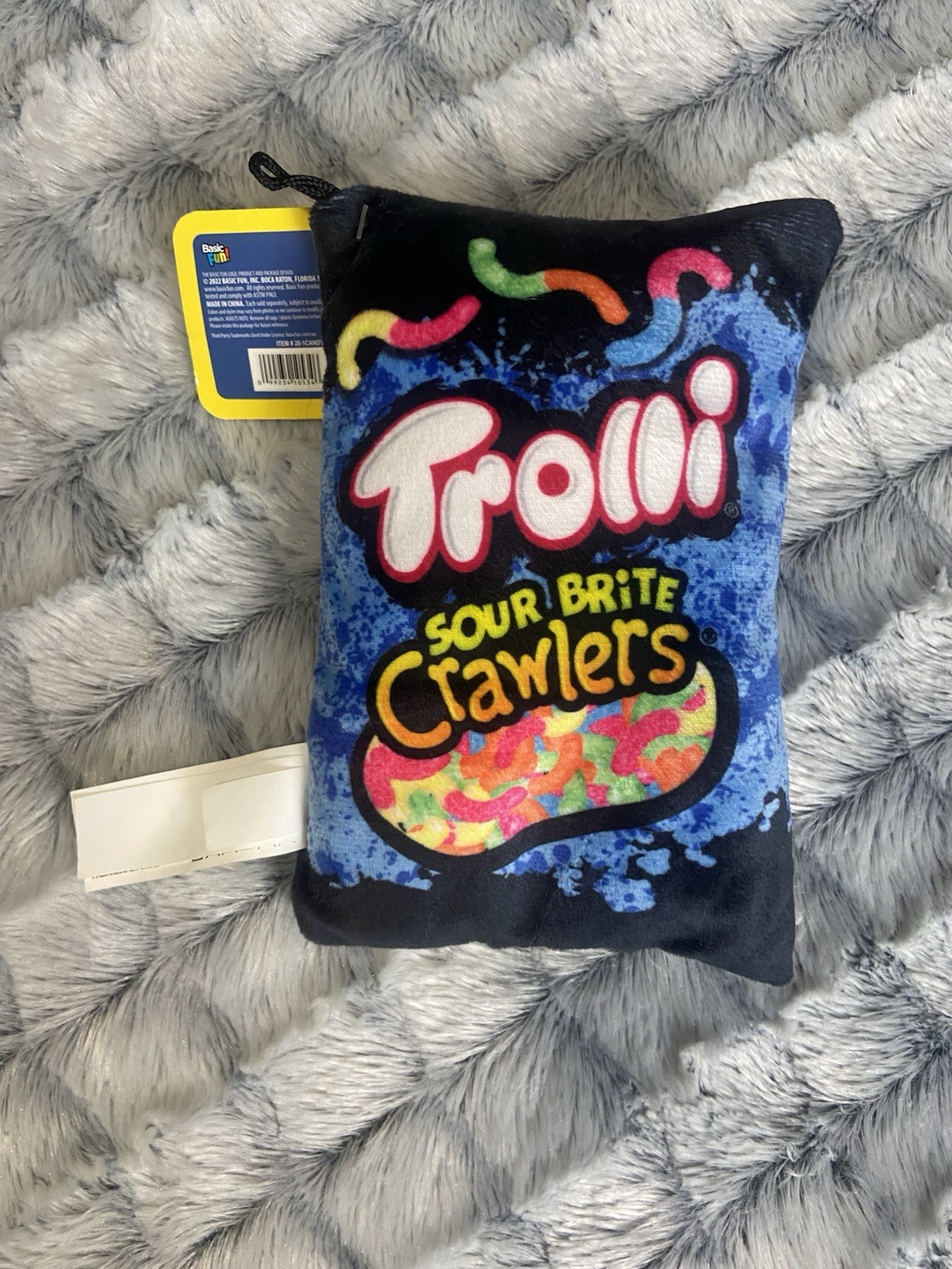 Snacks On Snacks Trolli Sour Brite Crawlers Candy Plush Fill Toy 10" New