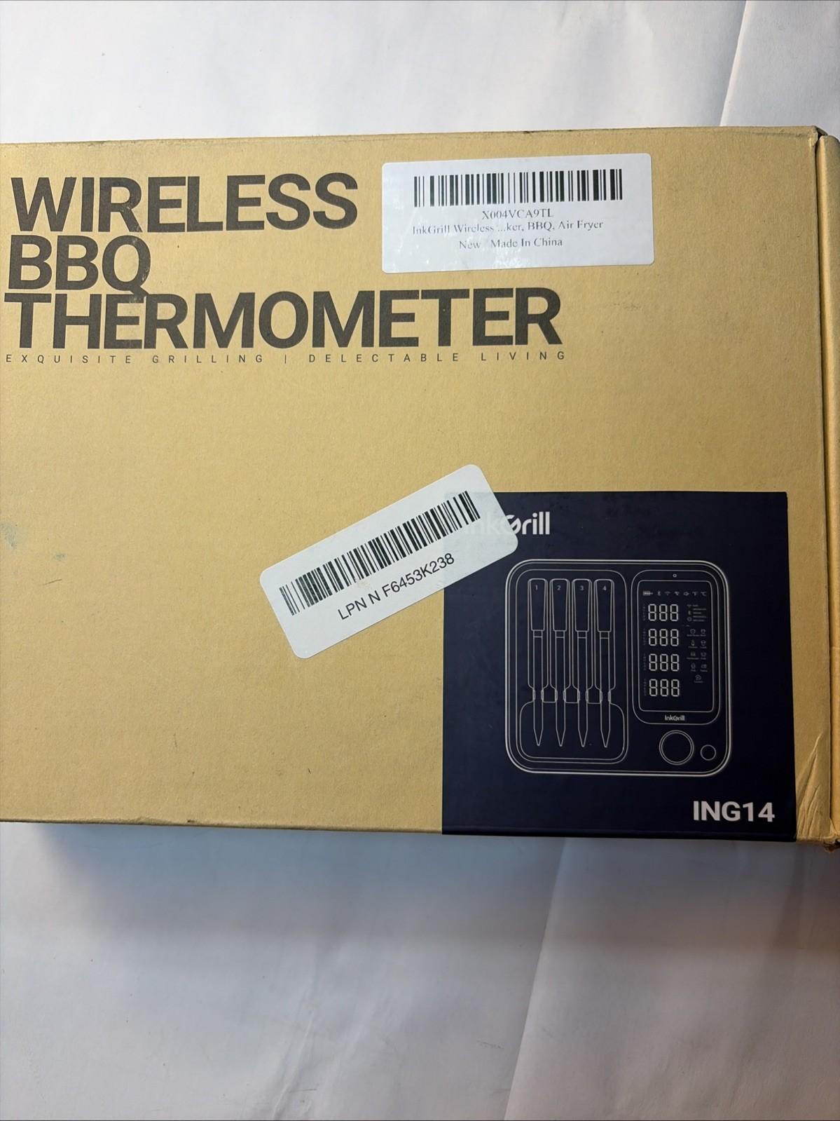 Wireless Meat Thermometer with 4 Probes – Upgraded WiFi & Bluetooth ING 14