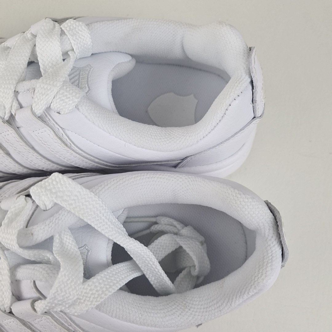 K-Swiss Cracen Low 02029101 Men's Leather Running Sneakers White Size 9