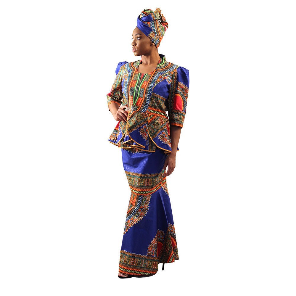 Mothers' Day Gift of African Print Luxury Skirt Set For Mom LG - 2XL