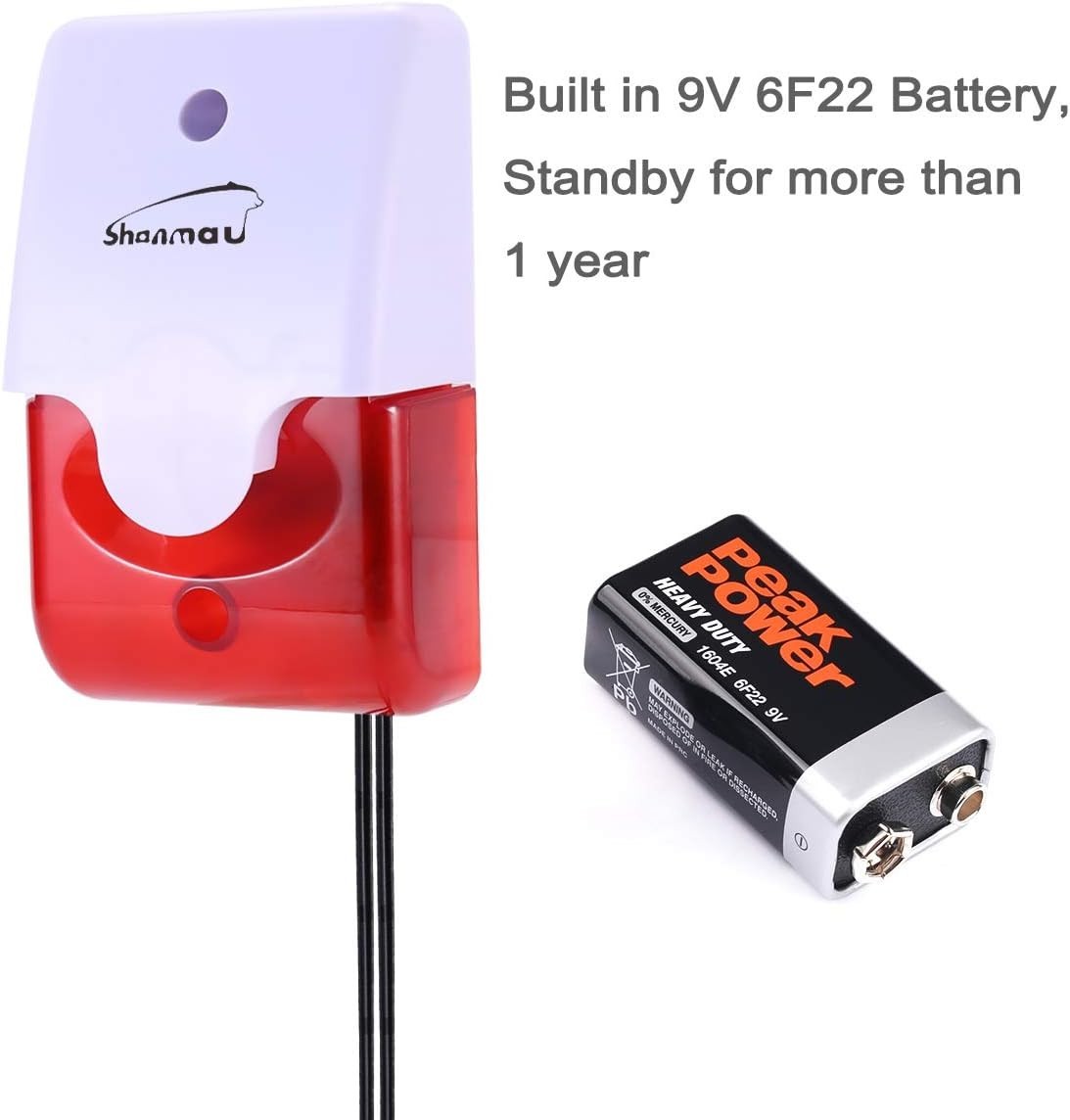High / Low Water Level Sensor Detector Alarm 120 Db Red Strobe Siren, Adjustable