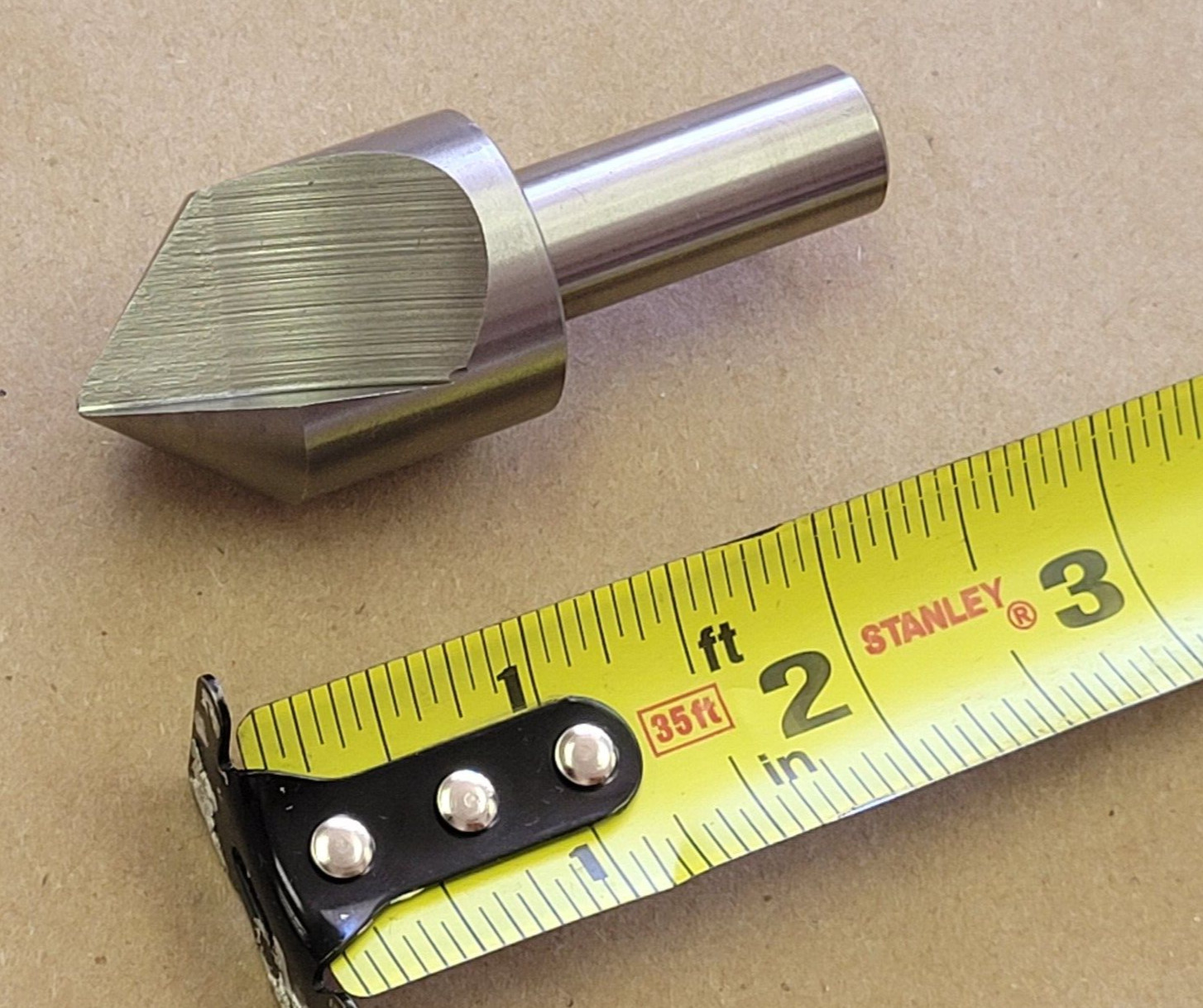 1"-82° HIGH SPEED STEEL COUNTERSINK, 1" DIA 82 DEGREE, SINGLE FLUTE, 2-5/8" OAL