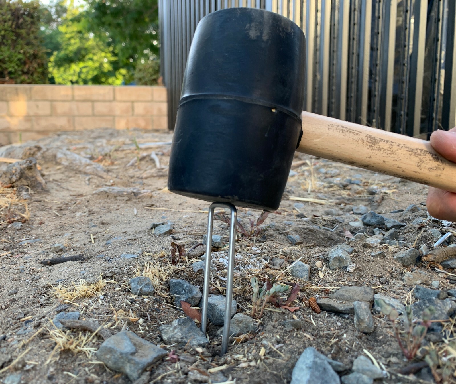 Sandbaggy Rubber Mallet for Installing Landscape Sod Staples - Great for Fabric