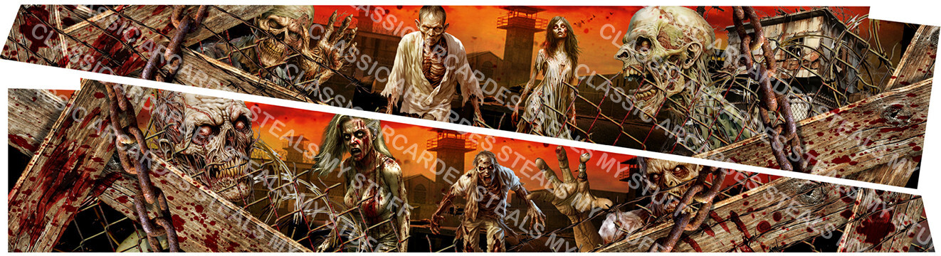 The Walking Dead Pinball Artblades with SCUFFTUFF Lam & FREE RULE CARDS!
