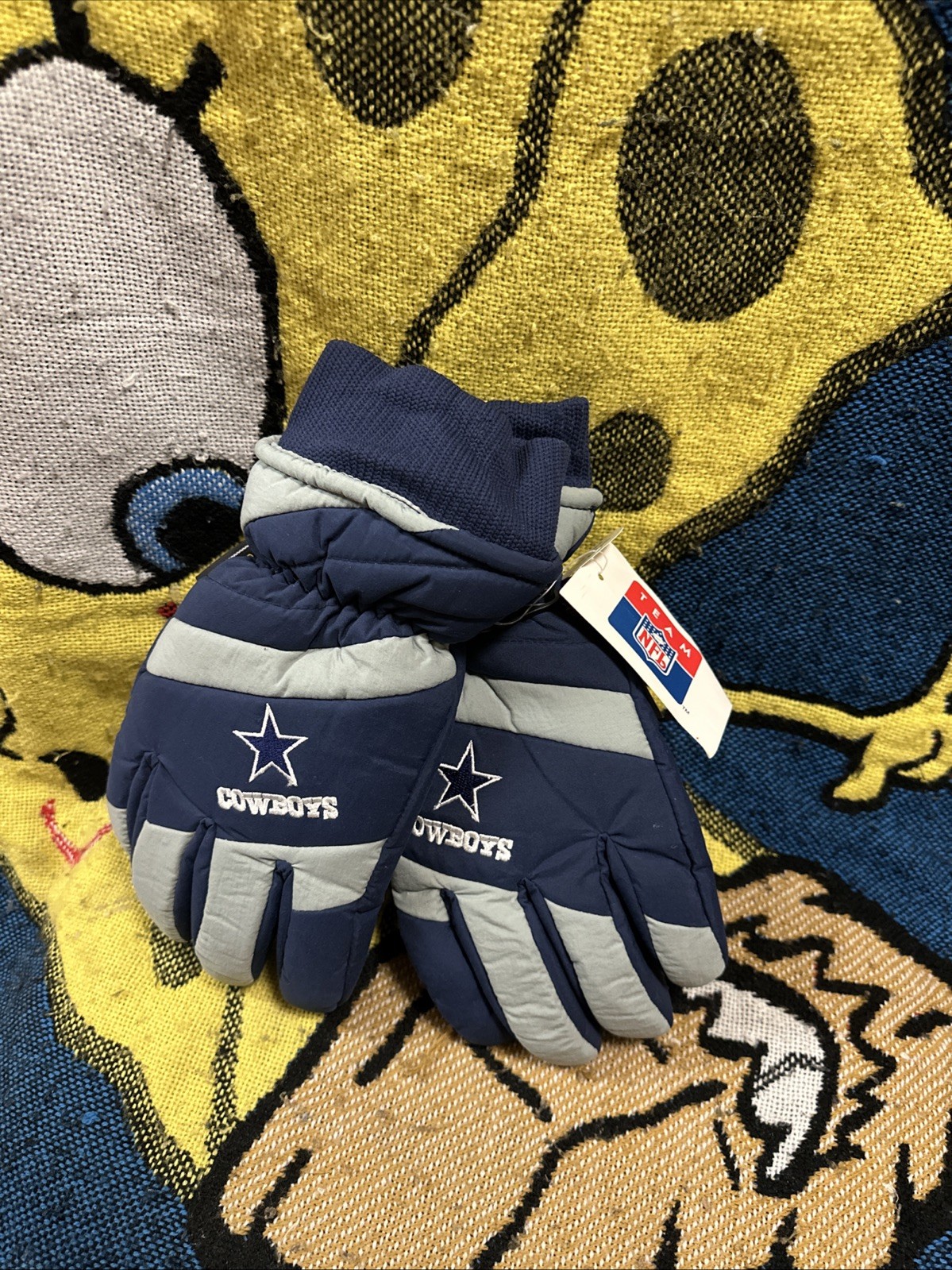 VTG DALLAS COWBOYS THINSULATE INSULATED GLOVES G-G SKI WATERPROOF MEN M