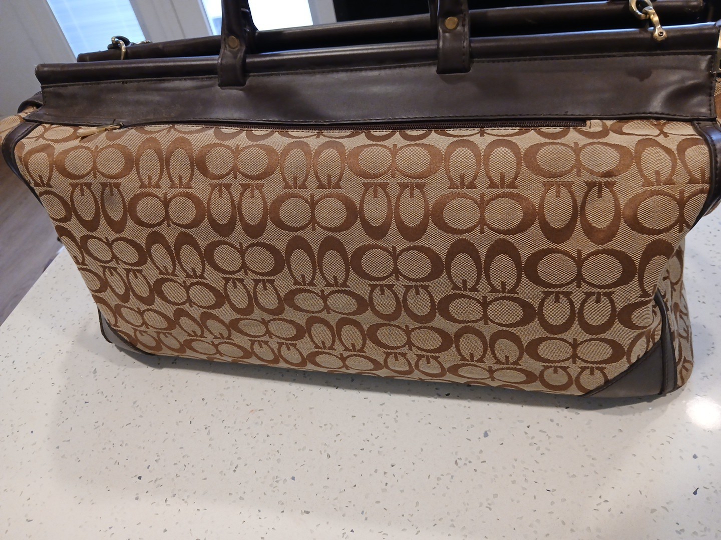 GG MONOGRAM IMMITATION LARGE DUFFLE HIGH QUALITY LEATHER & CANVAS UNISEX