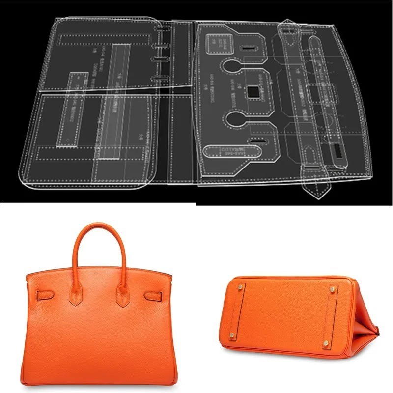Handmade Shoulder Bag Tote Template For DIY Leather Bag Acrylic Bag Template