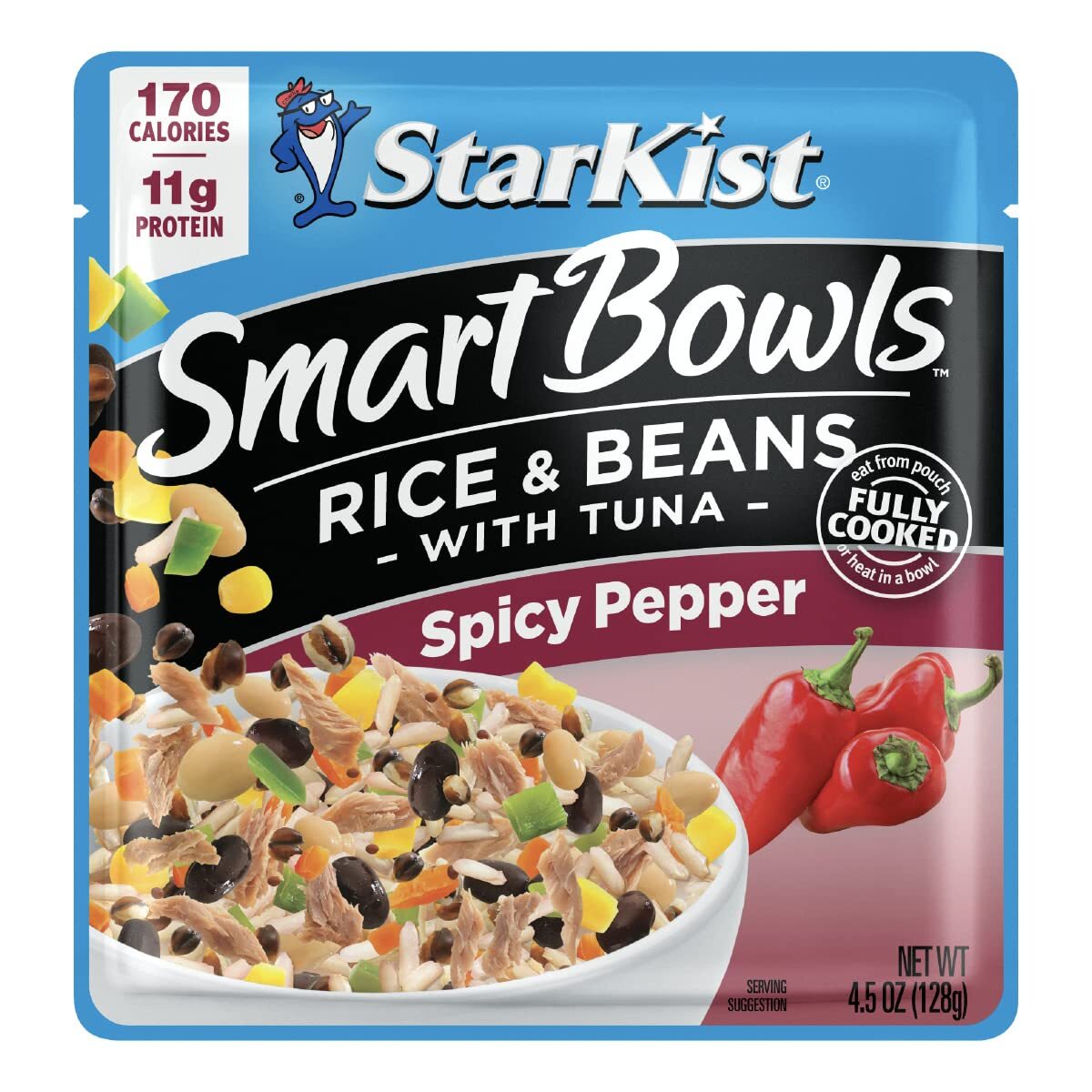 Smart Bowls Spicy Pepper, 4.5 oz Pouch (Pack of 12) – Features Rice & Beans w...