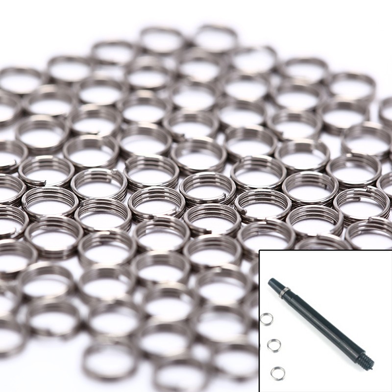 100Pcs/lot Professional Silver Dart Shaft Stainless Steel Rings for DartsShaf.Q6