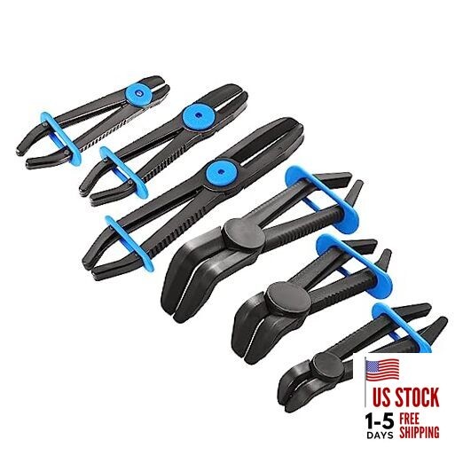 Hose Clamp Pliers Set - 6 PCS Plastic Fuel 3pcs Straight + 3pcs 90° Angled