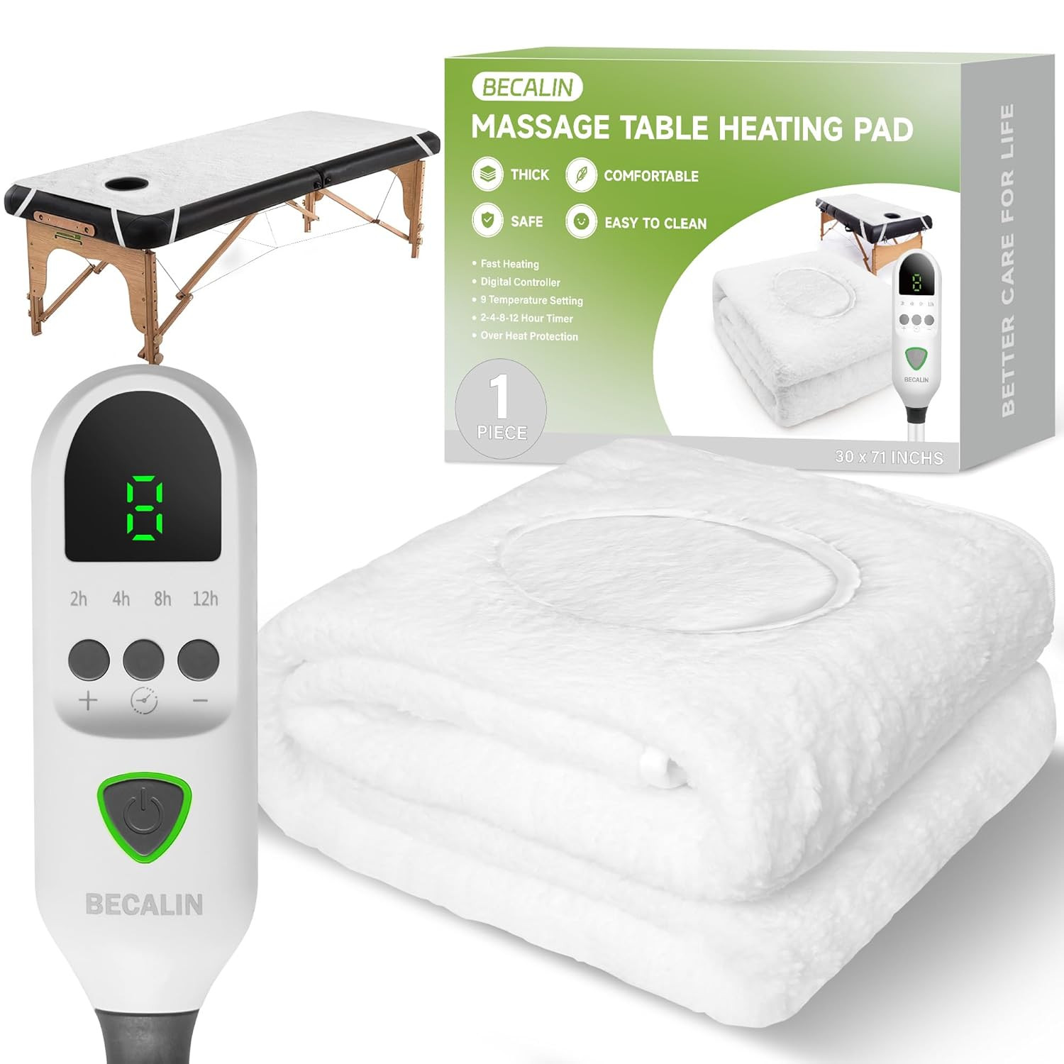Massage Table Warmer Heating Pad Professional SPA Massage Bed Warmer with Timer,