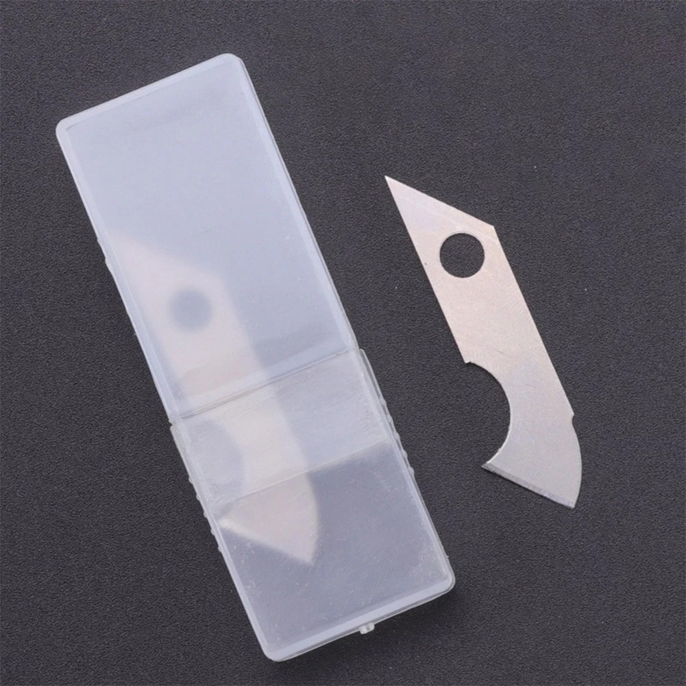 Silver Alloy Steel Hook Blade for Plastic Cutting 10Pcs Replacement Pack