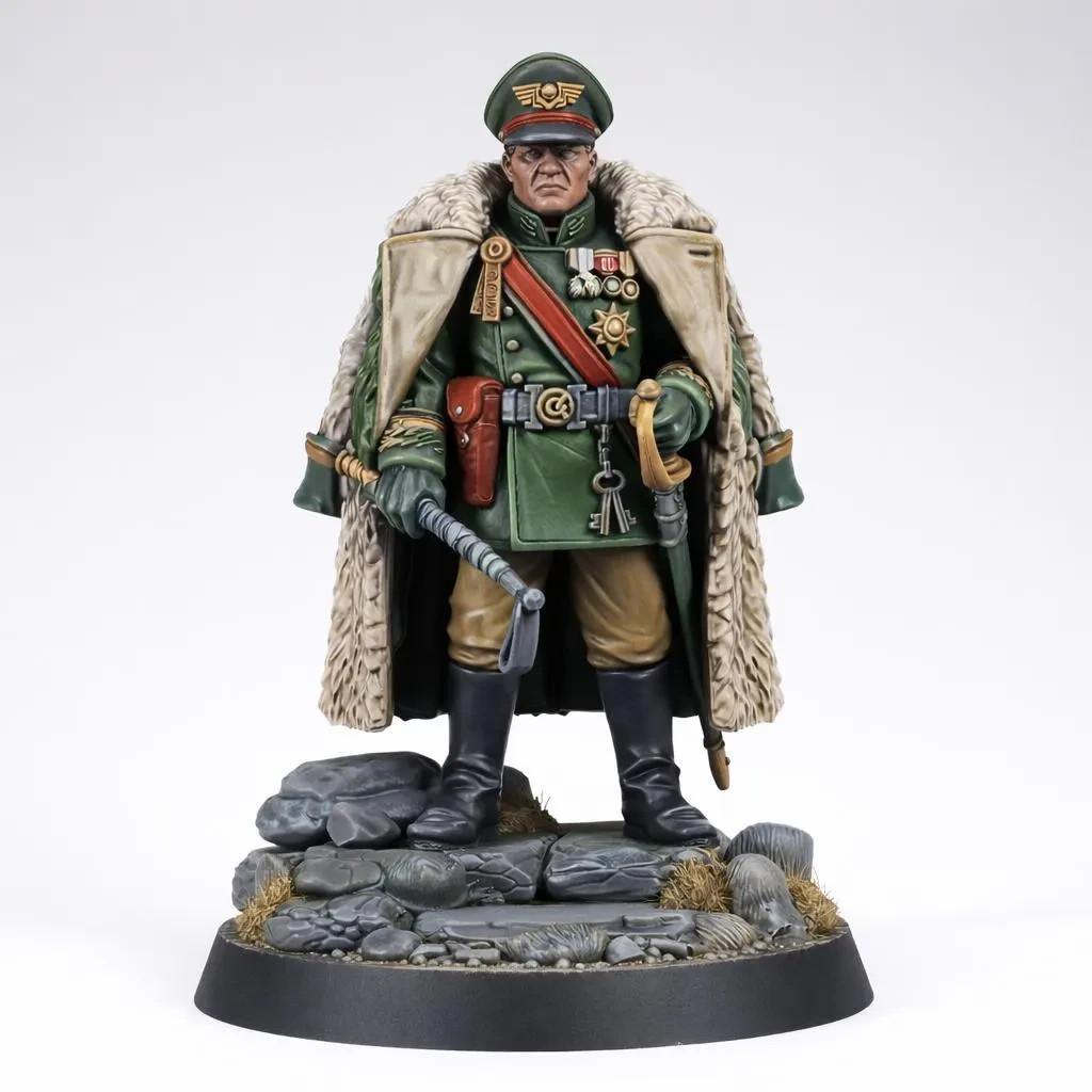 Grimdark Commissar General - Tabletop Sci Fi Proxy Wargaming Miniature