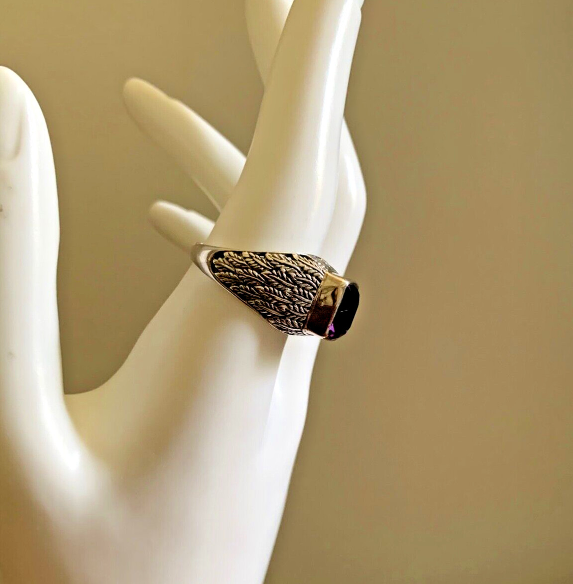 BALI LEGACY Amethyst Ring in Sterling Silver - Size 9
