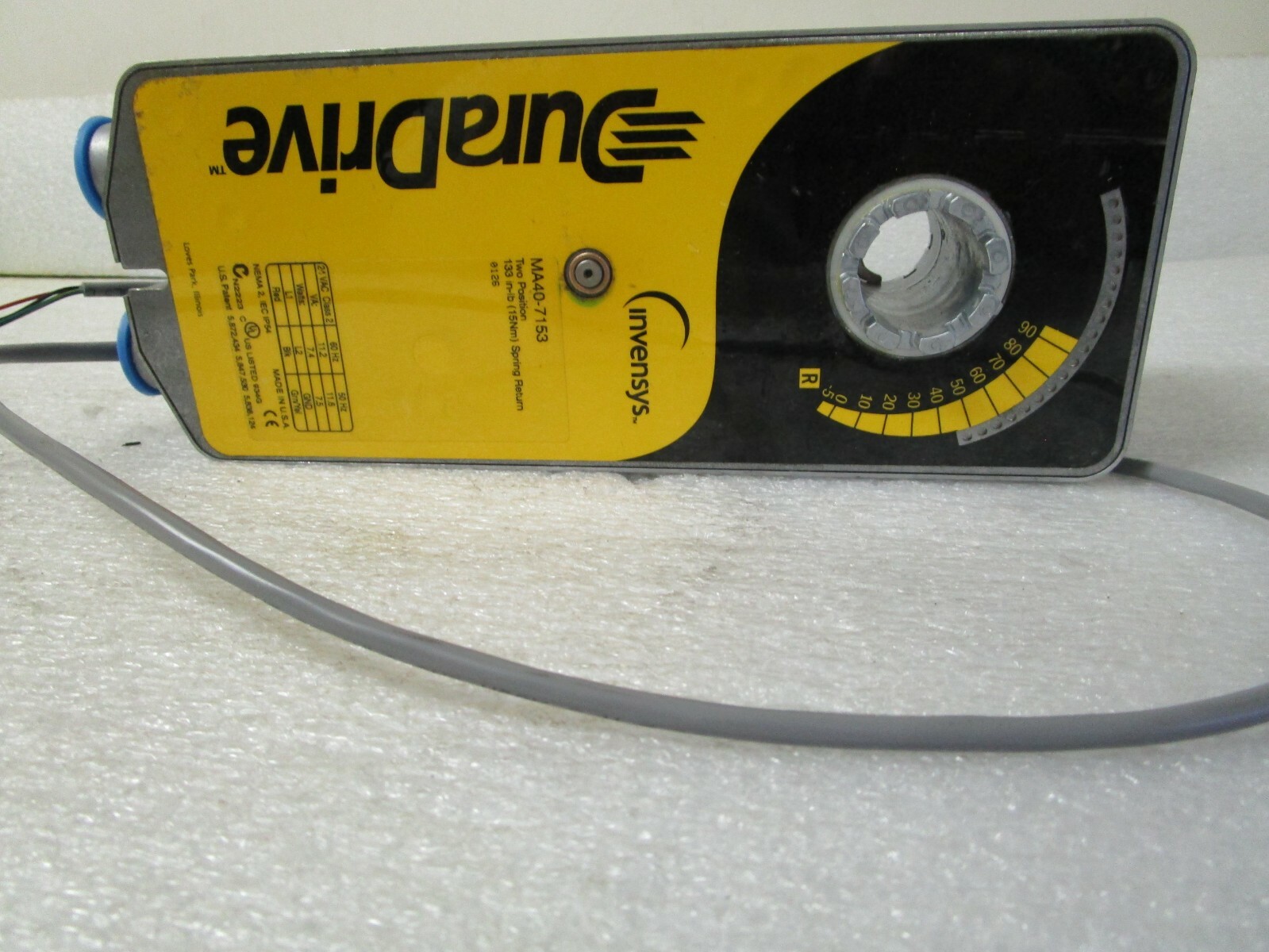 Schneider Invensys DuraDrive MA40-7153 Two Position Spring Return Actuator 24VAC