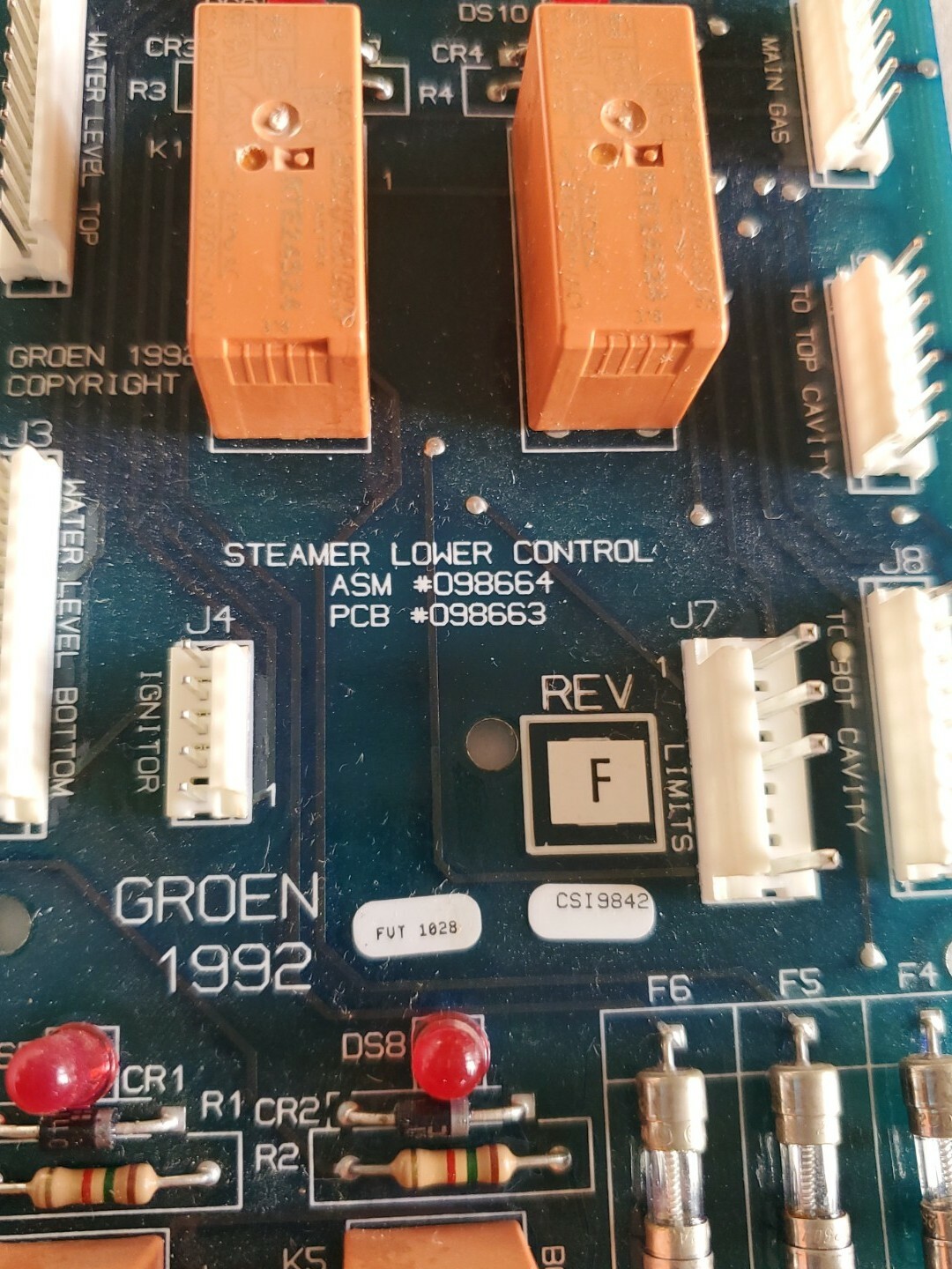 098664 (098663) GROEN LOWER STEAMER Control Board