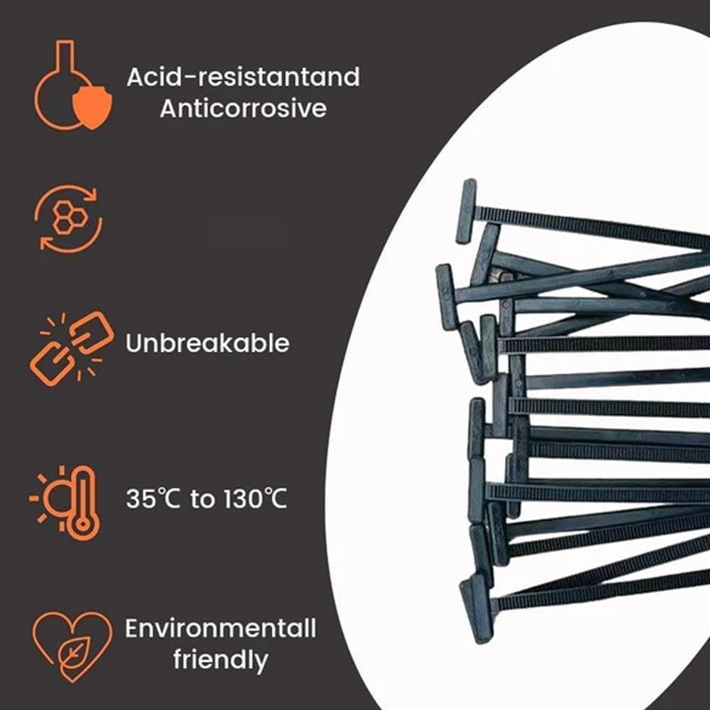 Versatile 100 Pcs Nylon Zip Ties – One-Button Locking for Secure Vehicle Fixes
