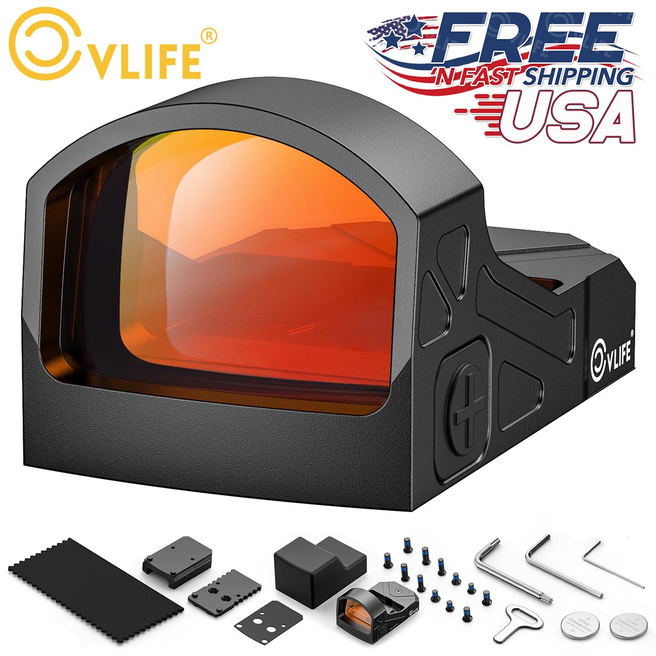 Motion Awake 2 MOA Red Dot Sight Ultra-Low Profile Optics For RMR/MOS/Picatinny