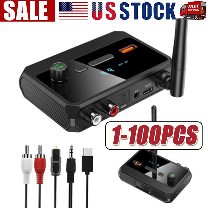 Bluetooth 5.3 Home Stereo Audio Receiver AUX Optical HD Music to RCA Adapter LOT