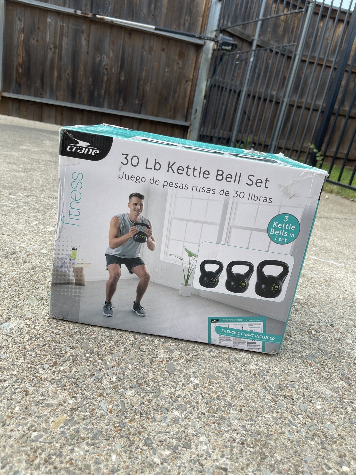 CRANE KETTLE BELL 30LB SET (3 PACK)5LB 10LB 15LB SET VINYL COATED WEIGHTS