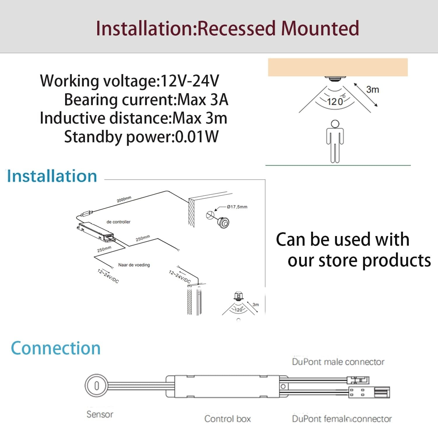 VST PIR Motion Sensor Light Switch, Proximity Sensor Switch(DC 12/24V) | Rece...