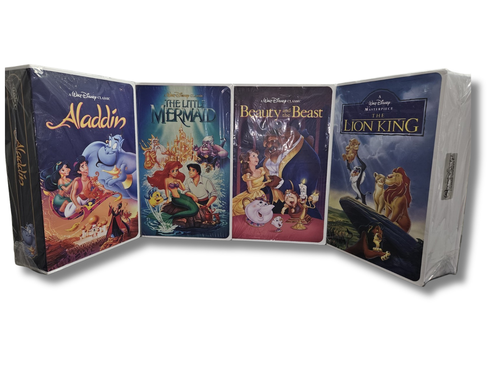 Disney Classic VHS Boxed Silk Touch Throw 50" × 70" COMPLETE SET OF 4!