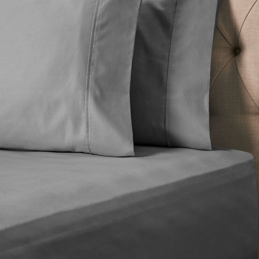 Sheraton Luxury Maison 100% Cotton 1000TC Fitted Combo Sheet Pewter Queen