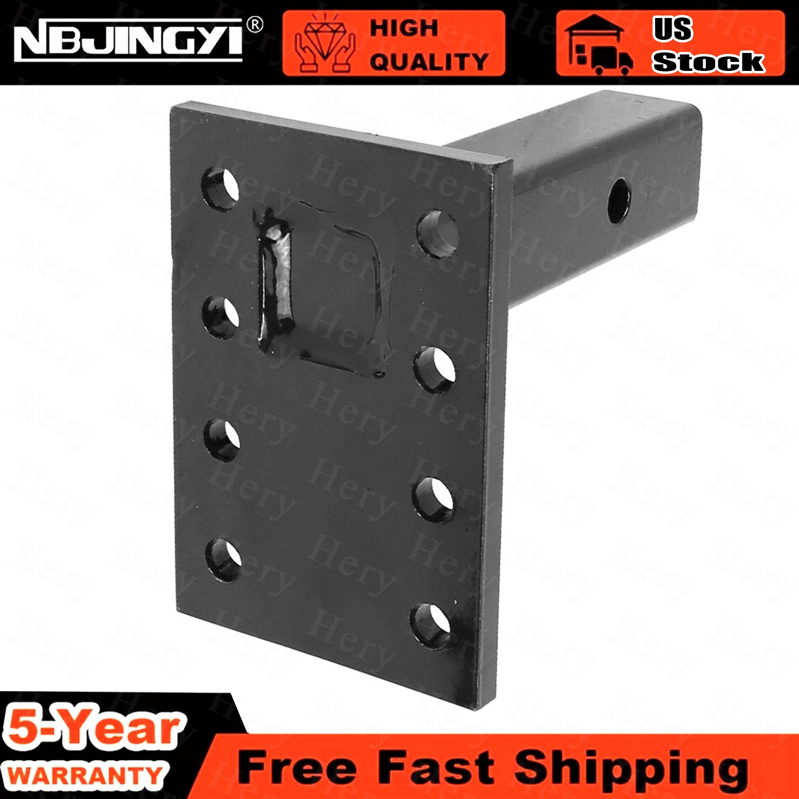 Pintle Hook Mount Adjustable Trailer Hitch Receiver Heavy‑Duty Tow Hitch Plate