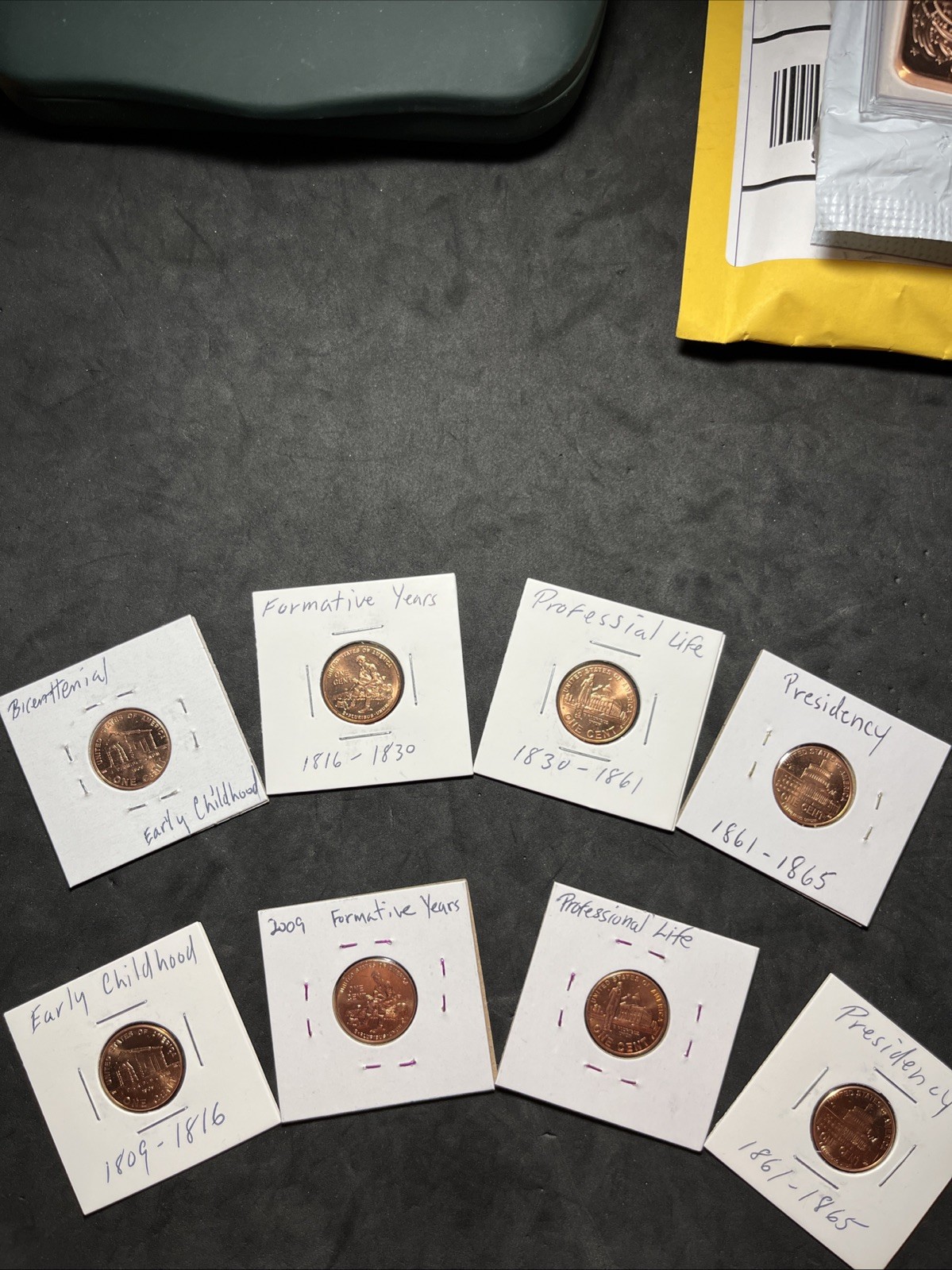 2009 P&D UNCIRCULATED LINCOLN BICENTENNIAL CENT PENNY SETS. All 4 In Both Sets