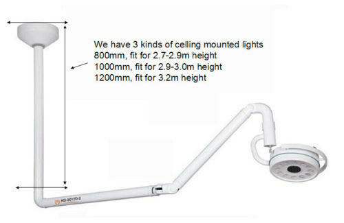 800mm Dental Ceiling-Mounted 36W LED Surgical Light Shadowless Lamp KD-2012D-1