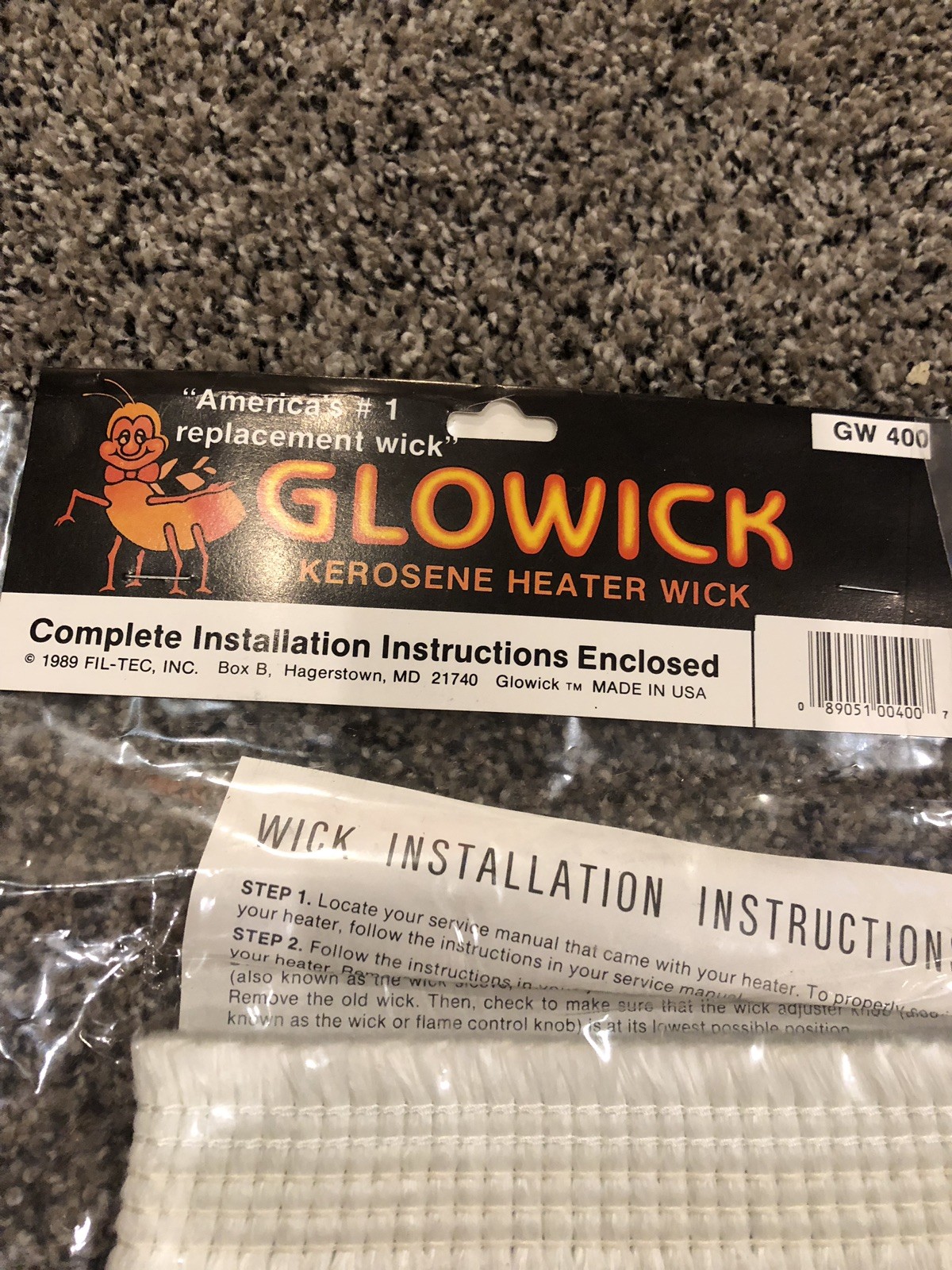 Two (2) GloWick Glo Wick GW400 GW 400 Kerosene Heater Wicks-See List In Photos!