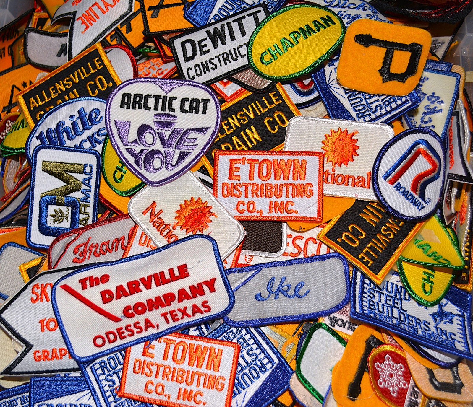 20 NOS Authentic Vintage Patch Bulk Lot Car Promo Tobacco Industrial Trucking