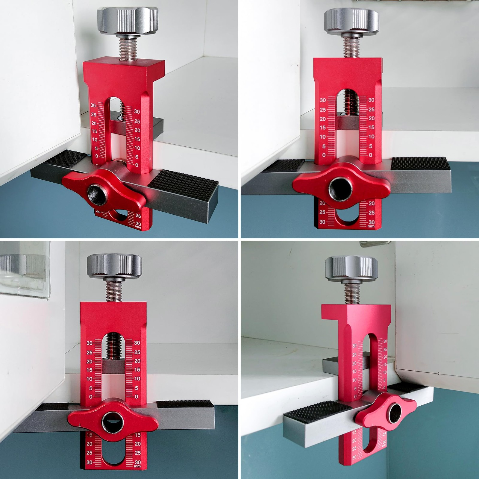 2In1 Cabinet Door Handle Mounting Jig Hinge Installation Tool 3 Drill Bits