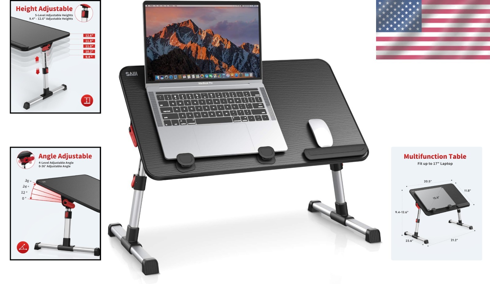 Multifunctional Laptop Table - Portable & Stable Design