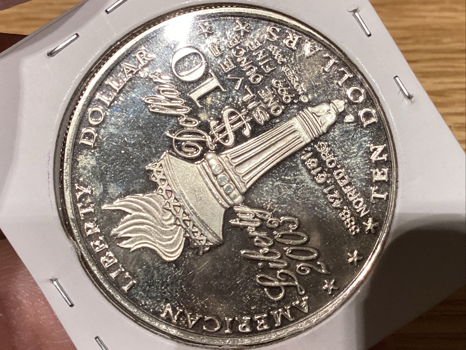Norfed 1 Oz Silver 2003 $10 Large E Long Hair (2 Available)