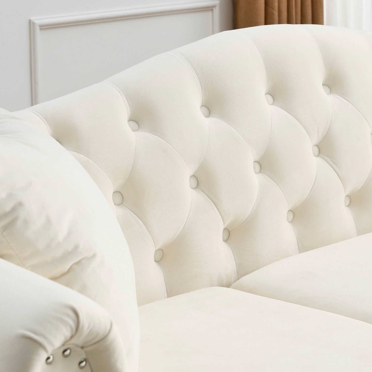 3 Seater Sofa Couch Loveseat Sofa Velvet Upholstered Sofa Couch Living Room Sofa