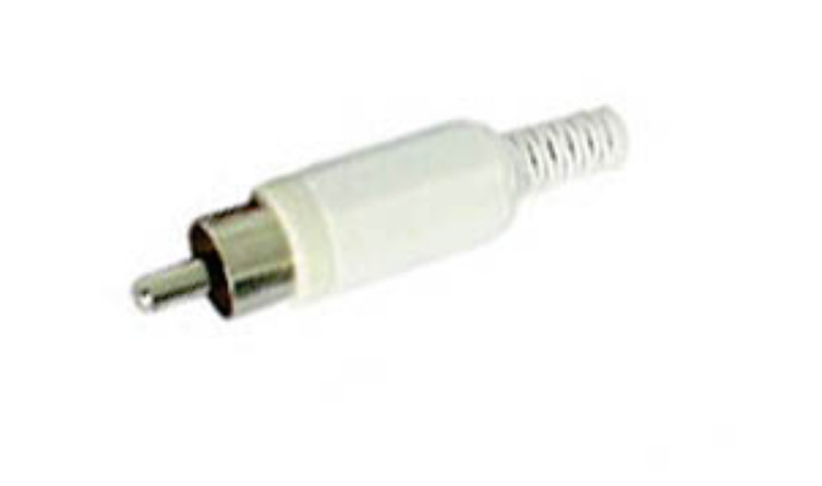 [ Whadda Velleman CA047W ] Phono (RCA) Plug - White