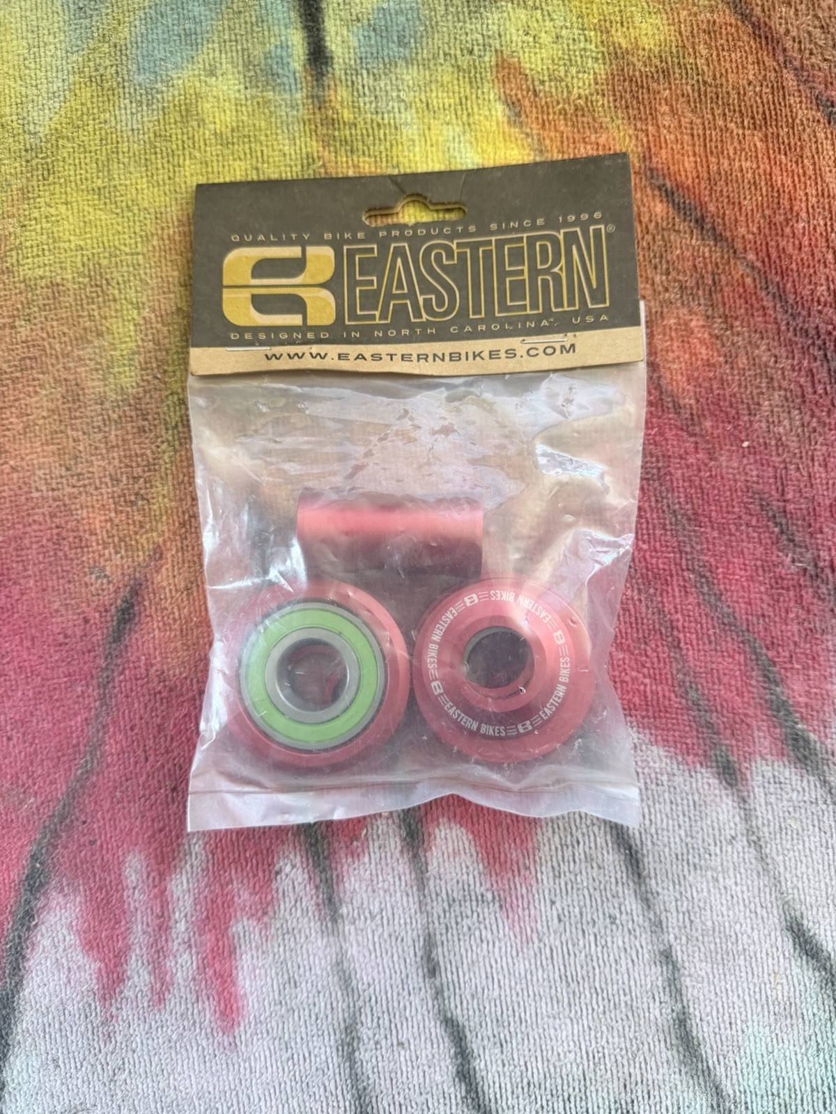 EASTERN BIKES ⚡️BMX⚡️ American 19mm Pressed BB-Flat Red Anodized (SOLD🔥OUT)
