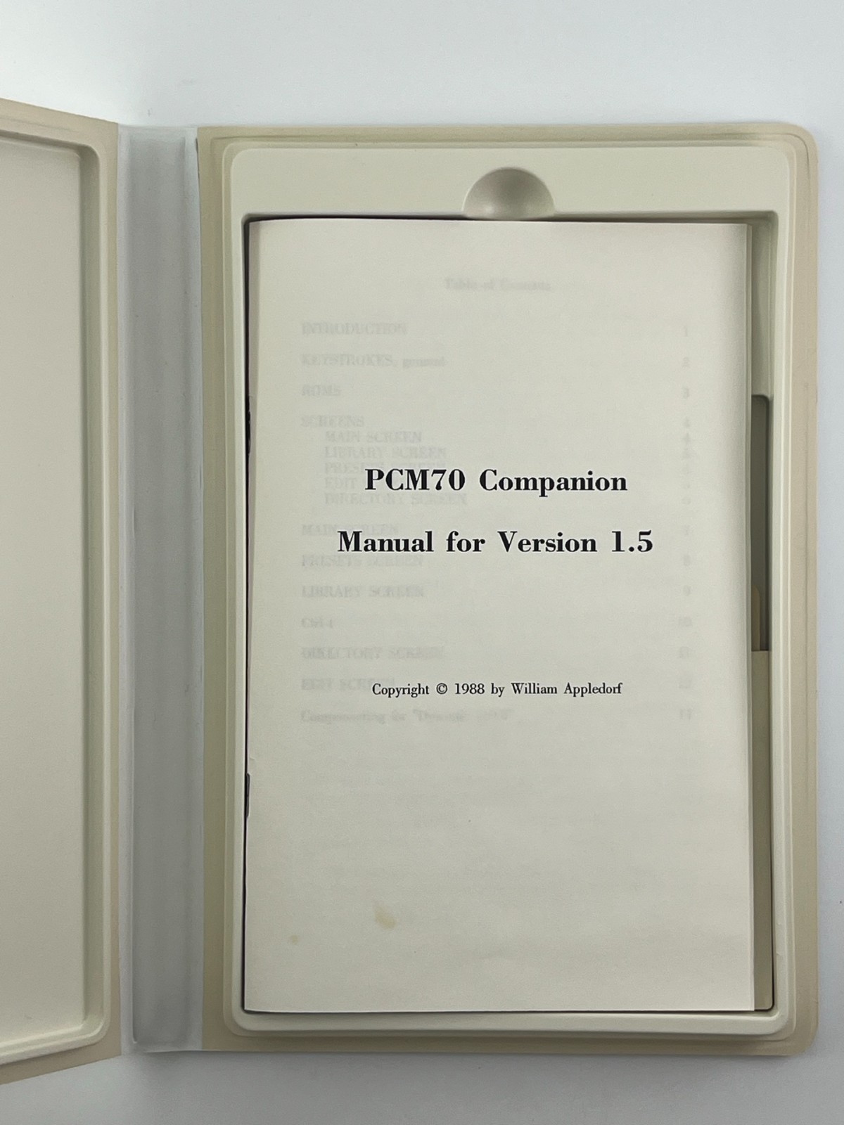 Lexicon PCM 70 Companion 1988 Snap Sofware IBM Floppy