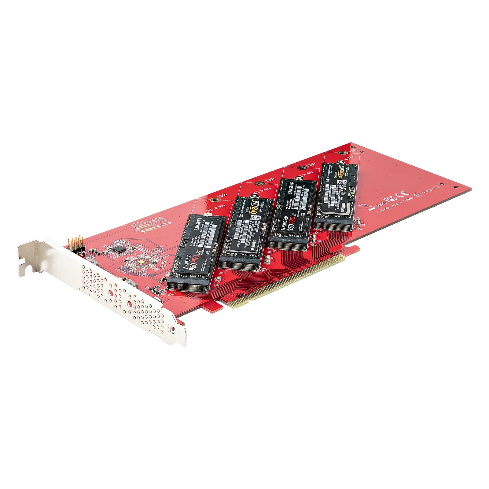 StarTech Quad M.2 PCIe Adapter Card PCIex16 QUADM2PCIECARDB