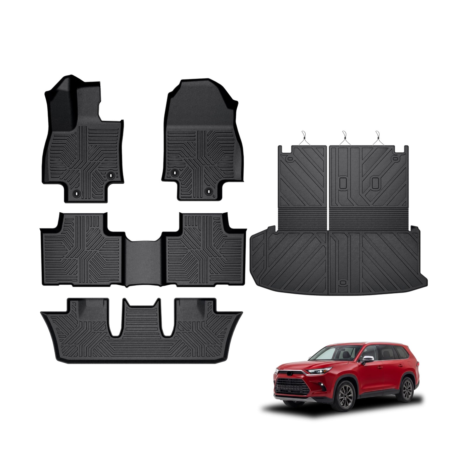 KARPAL Floor Mats for Toyota Grand Highlander 2024 2025 2026 7-Seats (Include...