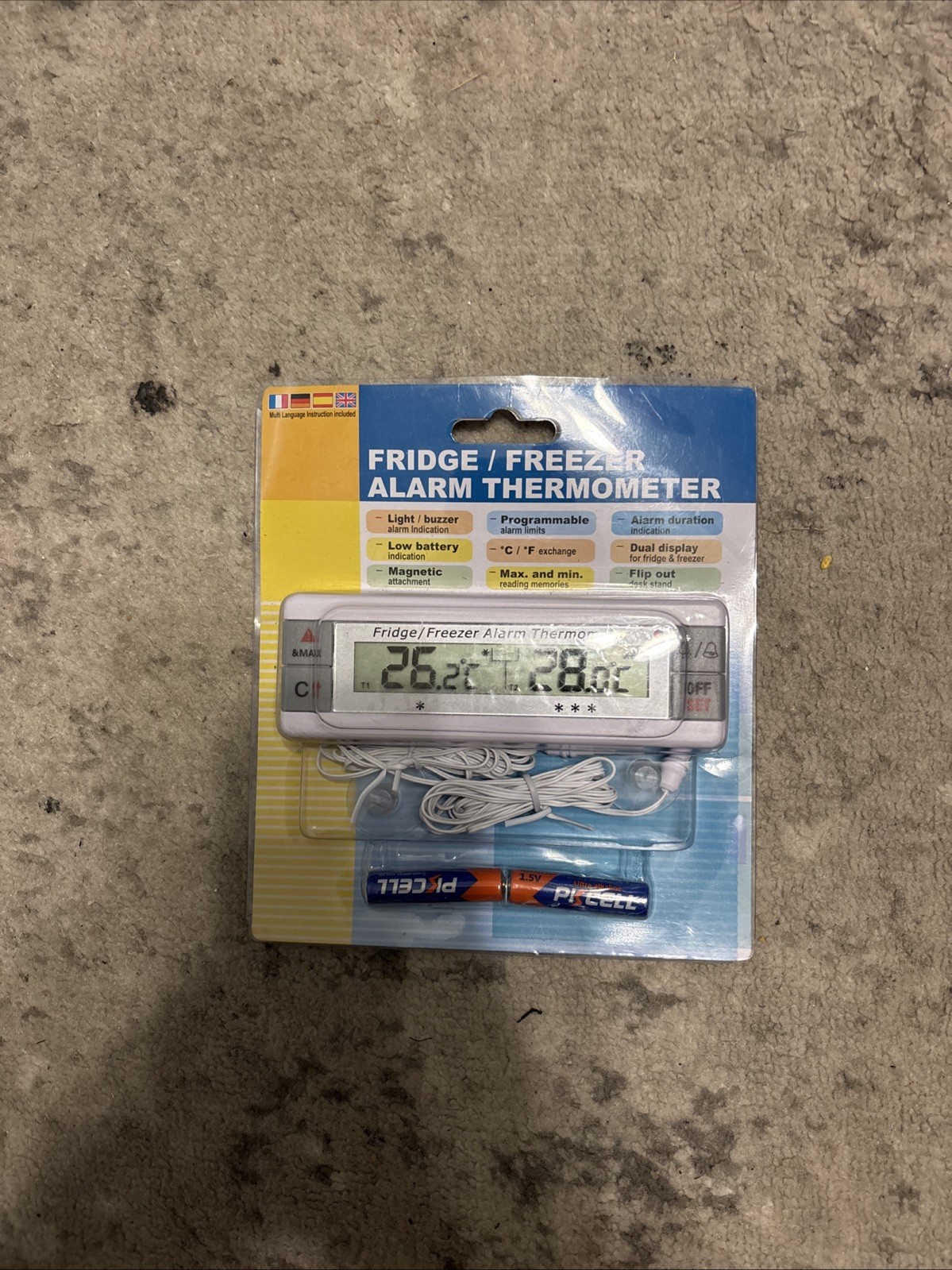 VWR Freezer Alarm Thermometer Digital Dual Display -40C to 70C Brand New