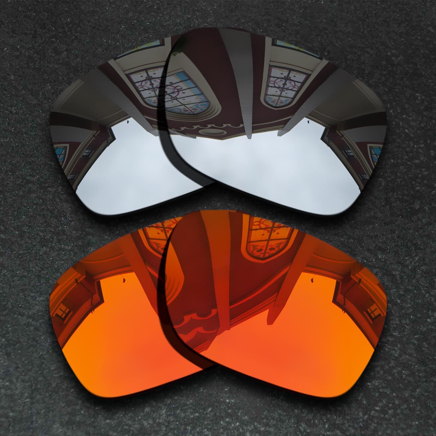 Silver&Orange Polarized Replacement Lenses For-Spy Optic Discord